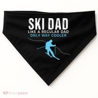 Funny Ski Dad Skier USA-Made Doggie Bandana thumb 0