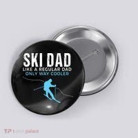 Funny Ski Dad Skier Button thumb 0