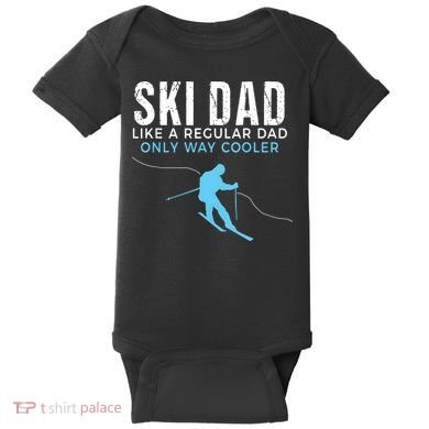 Funny Ski Dad Skier Baby Bodysuit