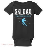 Funny Ski Dad Skier Baby Bodysuit thumb 0