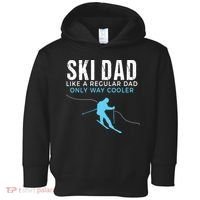 Funny Ski Dad Skier Toddler Hoodie thumb 0