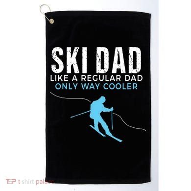 Funny Ski Dad Skier Golf Towel