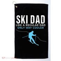 Funny Ski Dad Skier Golf Towel thumb 0