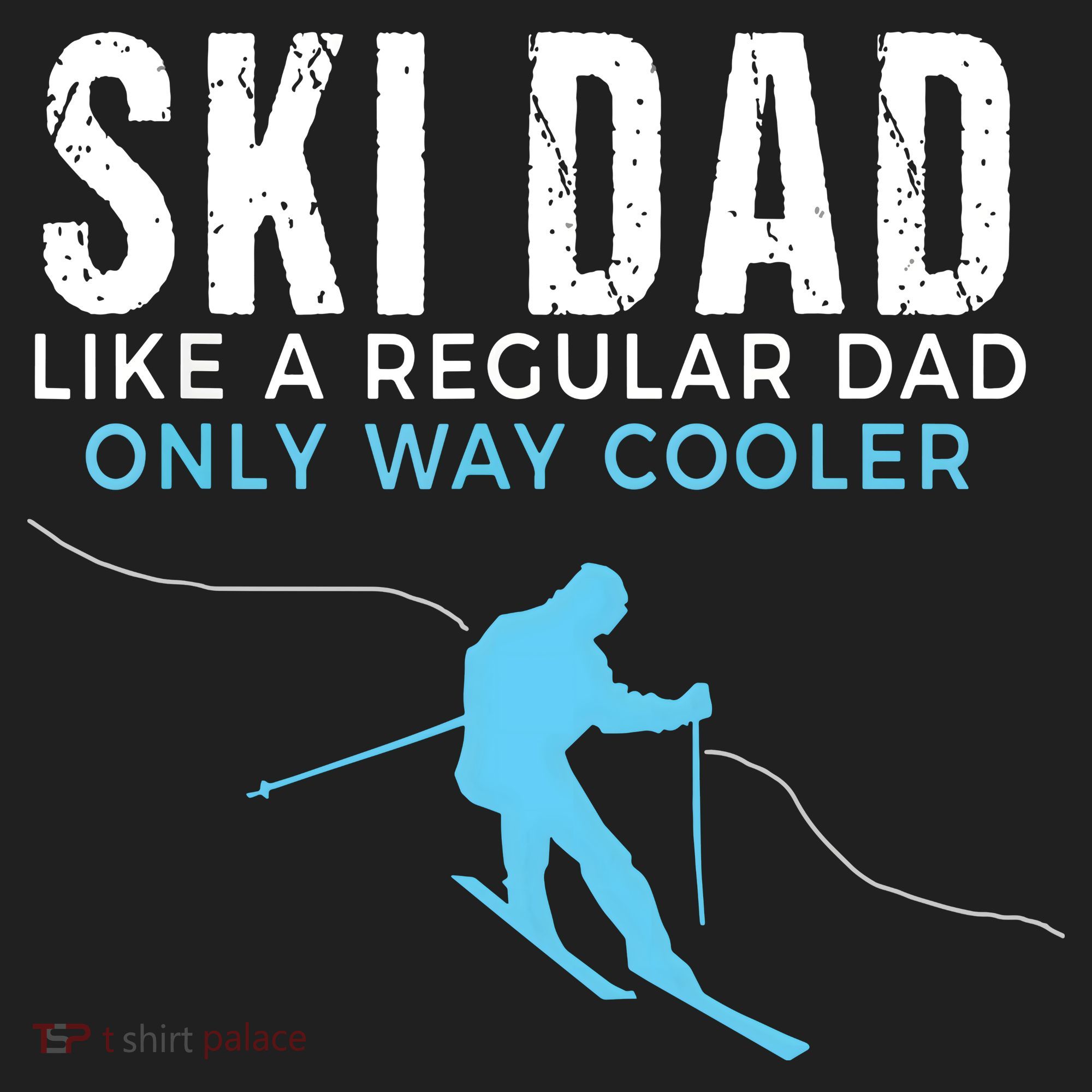 Funny Ski Dad Skier Golf Towel