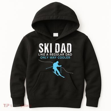 Funny Ski Dad Skier Kids Hoodie
