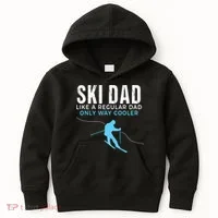 Funny Ski Dad Skier Kids Hoodie thumb 0