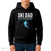 Funny Ski Dad Skier Kids Hoodie thumb 4