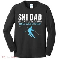 Funny Ski Dad Skier Kids Long Sleeve Shirt thumb 0