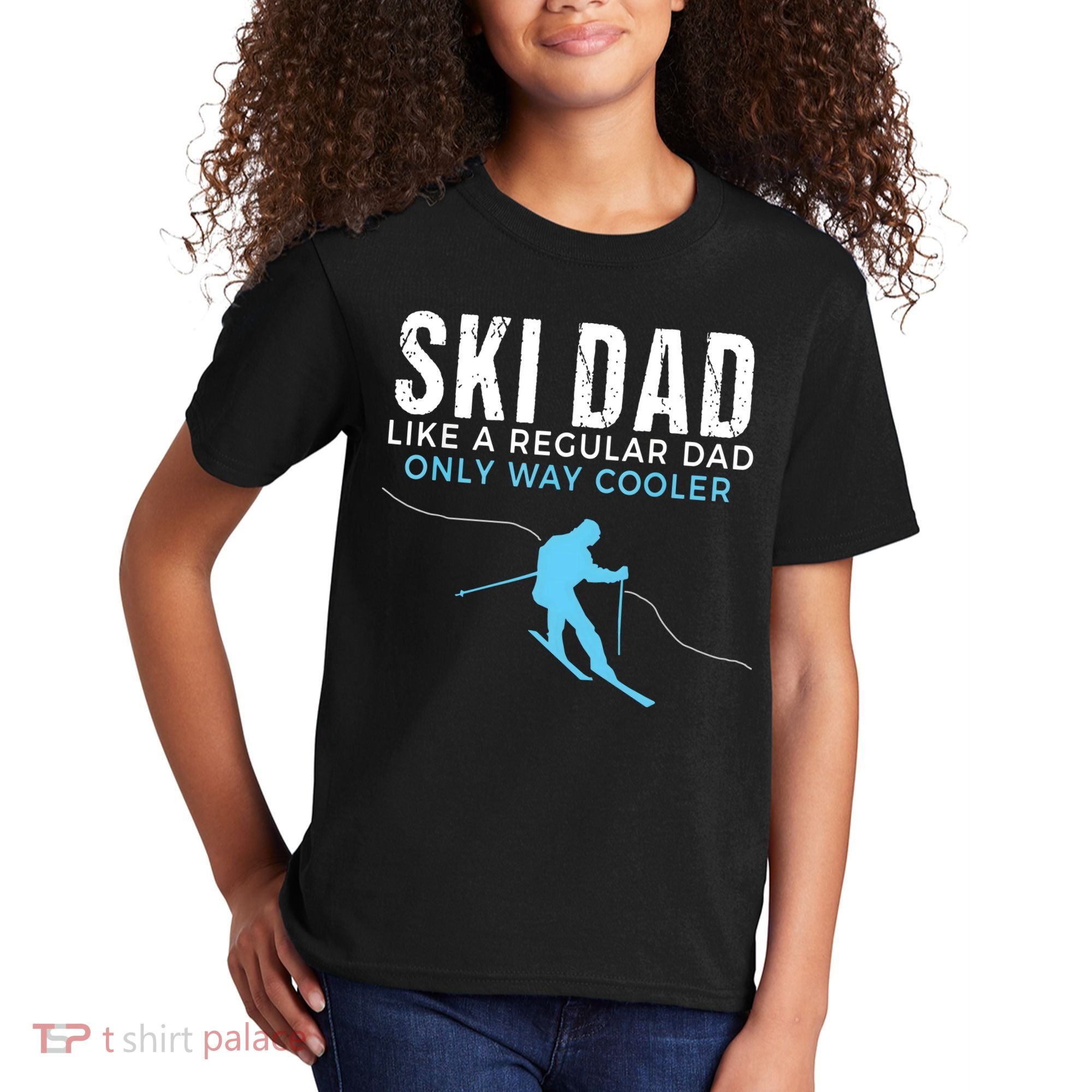 Funny Ski Dad Skier Kids T-Shirt
