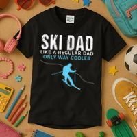 Funny Ski Dad Skier Kids T-Shirt thumb 3