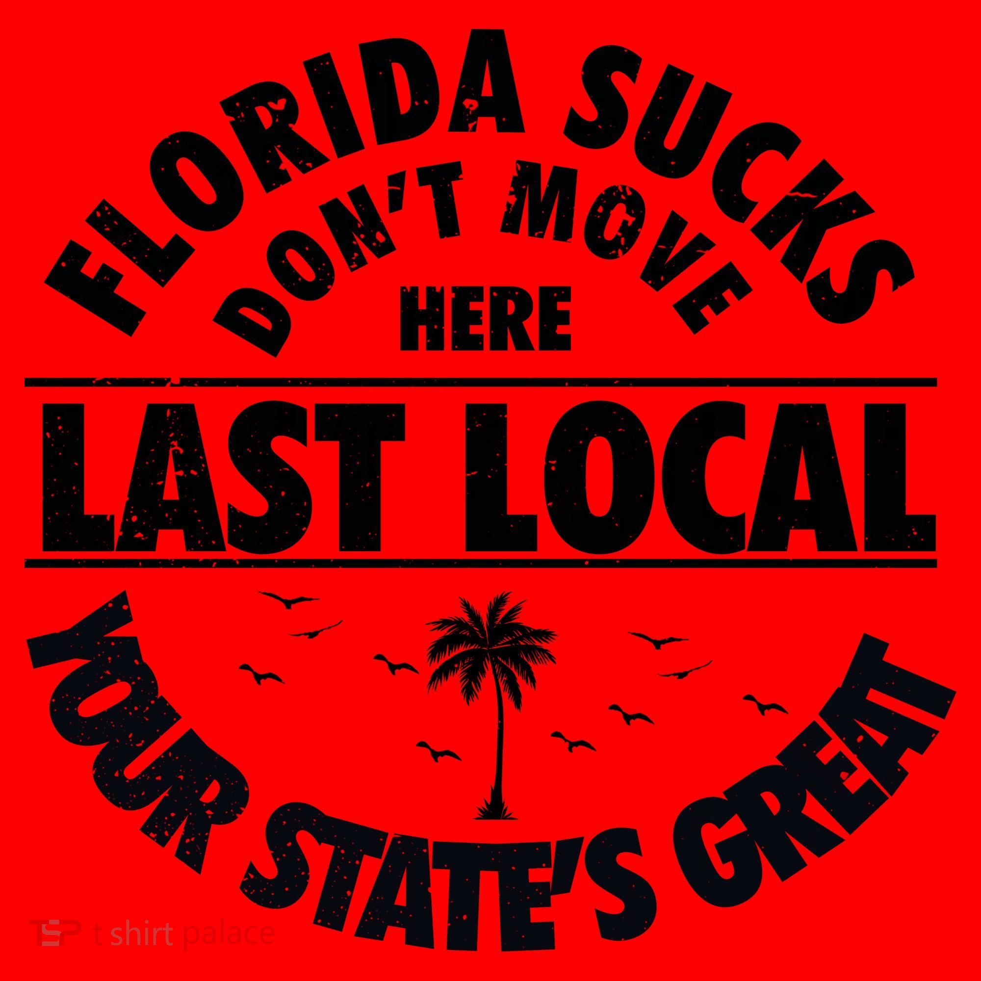 Florida Sucks Dont Move Here Last Local Funny Santa Hat
