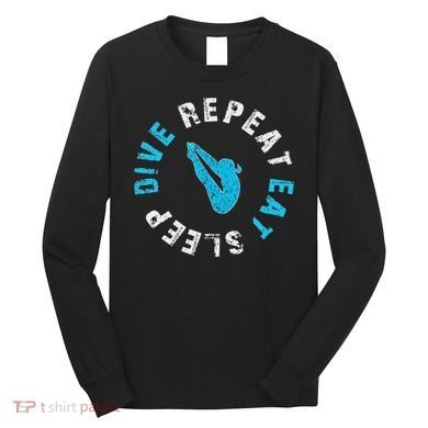 Funny Springboard Divers & Diving Board Game Gift Long Sleeve Shirt