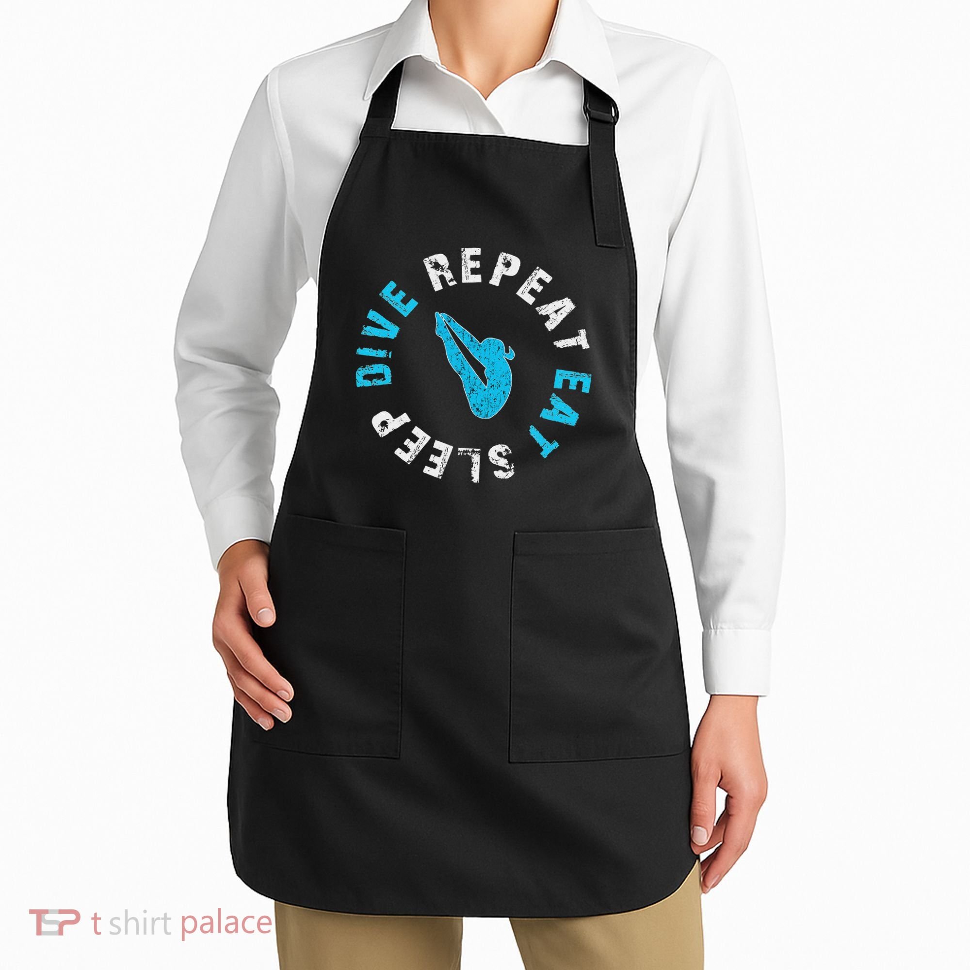 Funny Springboard Divers & Diving Board Game Gift Apron
