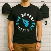 Funny Springboard Divers & Diving Board Game Gift T-Shirt thumb 6