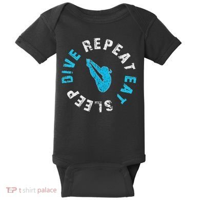 Funny Springboard Divers & Diving Board Game Gift Baby Bodysuit