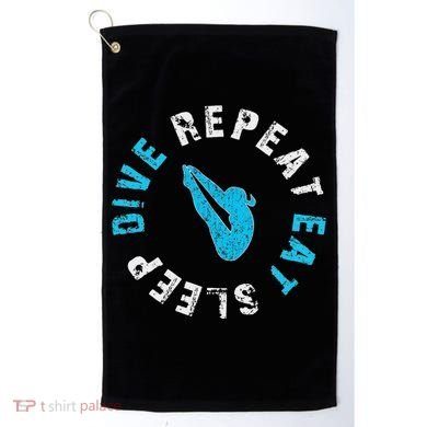 Funny Springboard Divers & Diving Board Game Gift Golf Towel