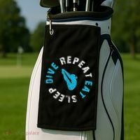 Funny Springboard Divers & Diving Board Game Gift Golf Towel thumb 2