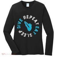Funny Springboard Divers & Diving Board Game Gift Women's Long Sleeve Shirt thumb 0