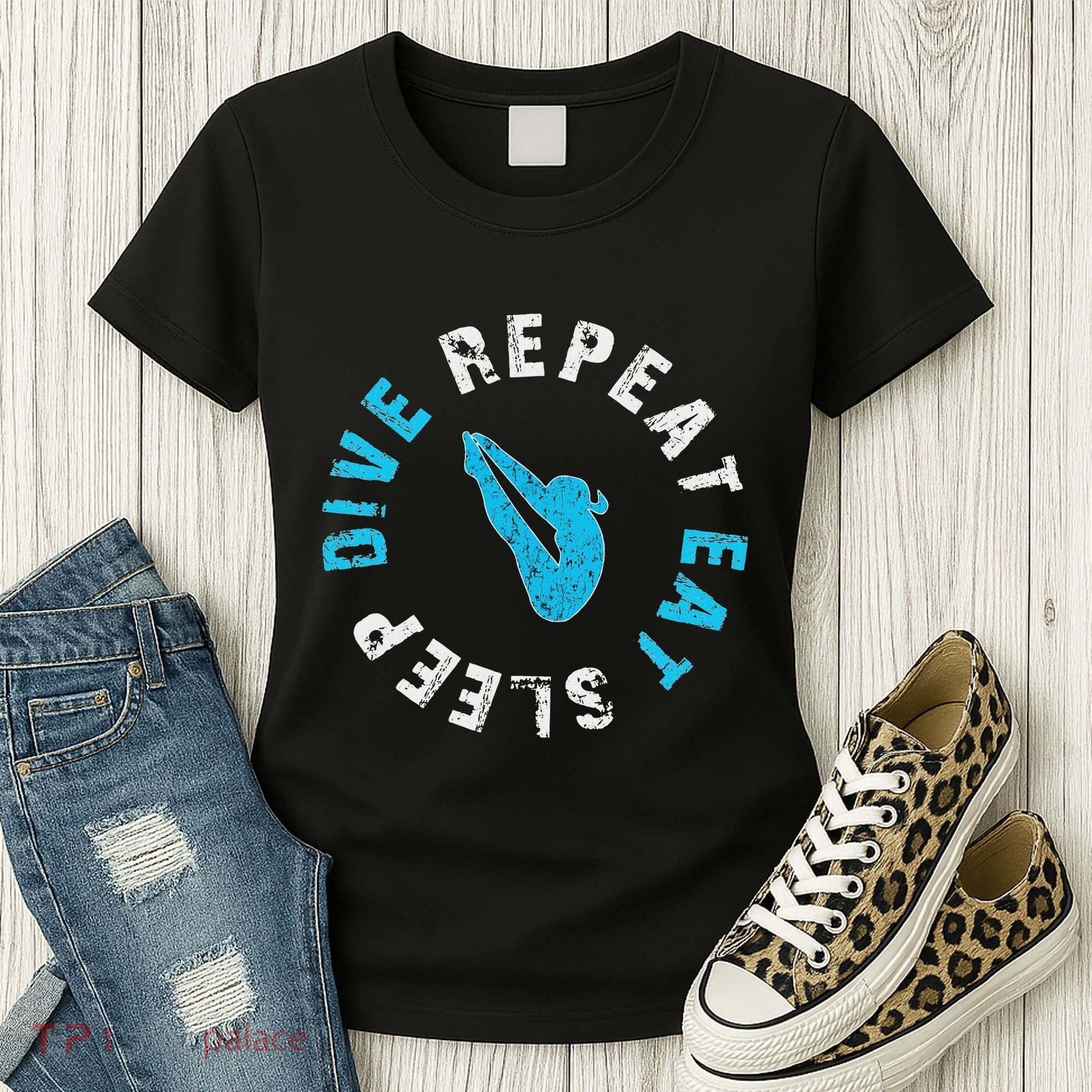 Funny Springboard Divers & Diving Board Game Gift Women's T-Shirt