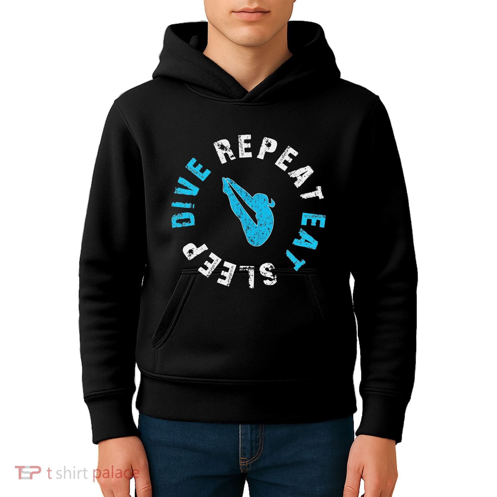 Funny Springboard Divers & Diving Board Game Gift Kids Hoodie