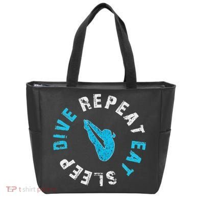 Funny Springboard Divers & Diving Board Game Gift Tote Bag