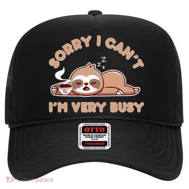 Funny Sloth Design Lazy Nap Humor Sloths Lover  Hat
