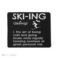Funny Skiing Definition Ski Gift Idea For Skiers Mousepad thumb 0