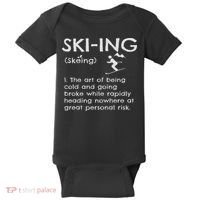 Funny Skiing Definition Ski Gift Idea For Skiers Baby Bodysuit thumb 0