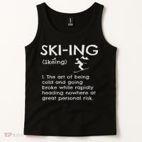 Funny Skiing Definition Ski Gift Idea For Skiers Tank Top thumb 2