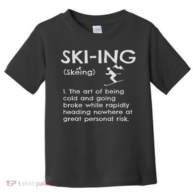 Funny Skiing Definition Ski Gift Idea For Skiers Toddler T-Shirt