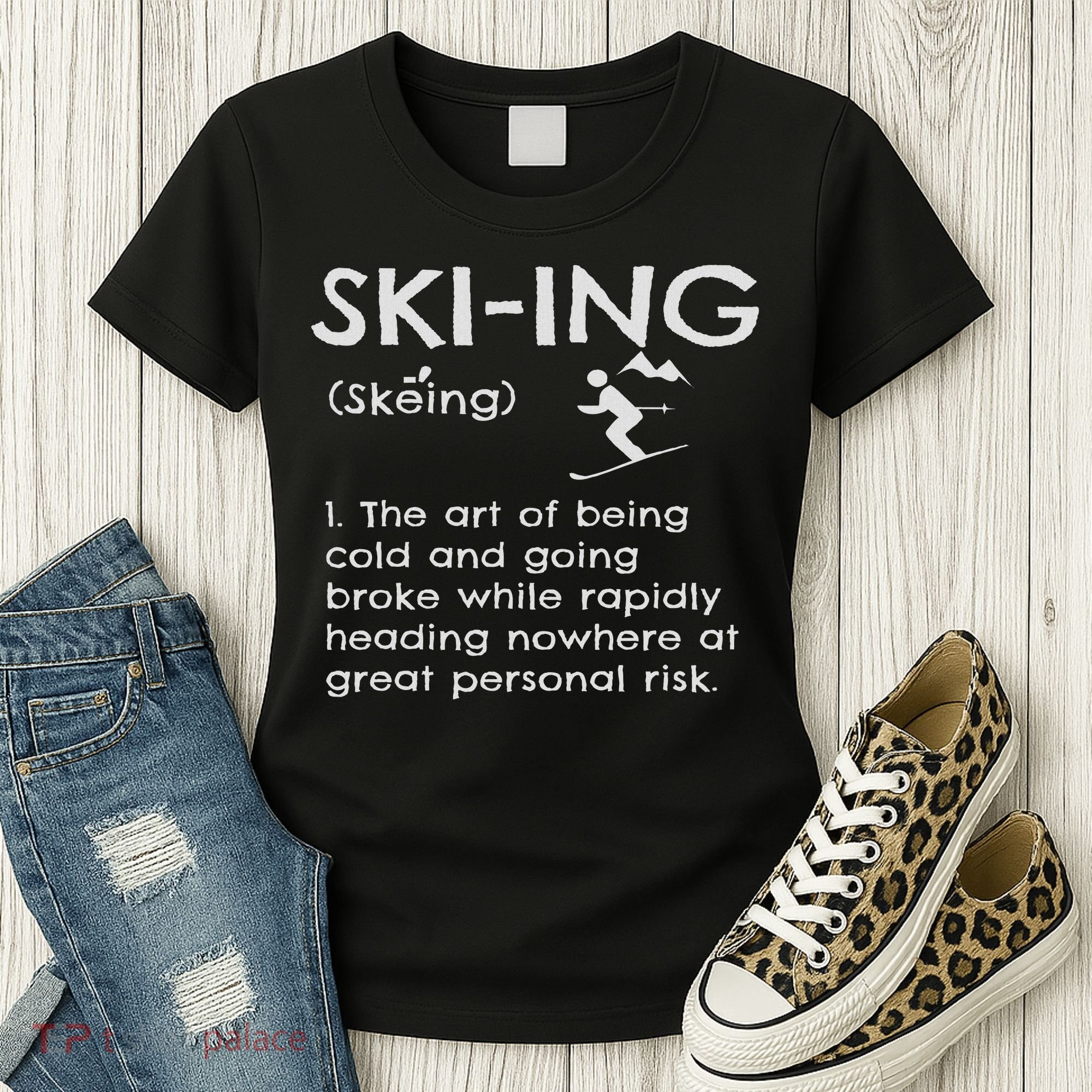 Funny Skiing Definition Ski Gift Idea For Skiers Women's T-Shirt