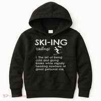 Funny Skiing Definition Ski Gift Idea For Skiers Kids Hoodie thumb 0