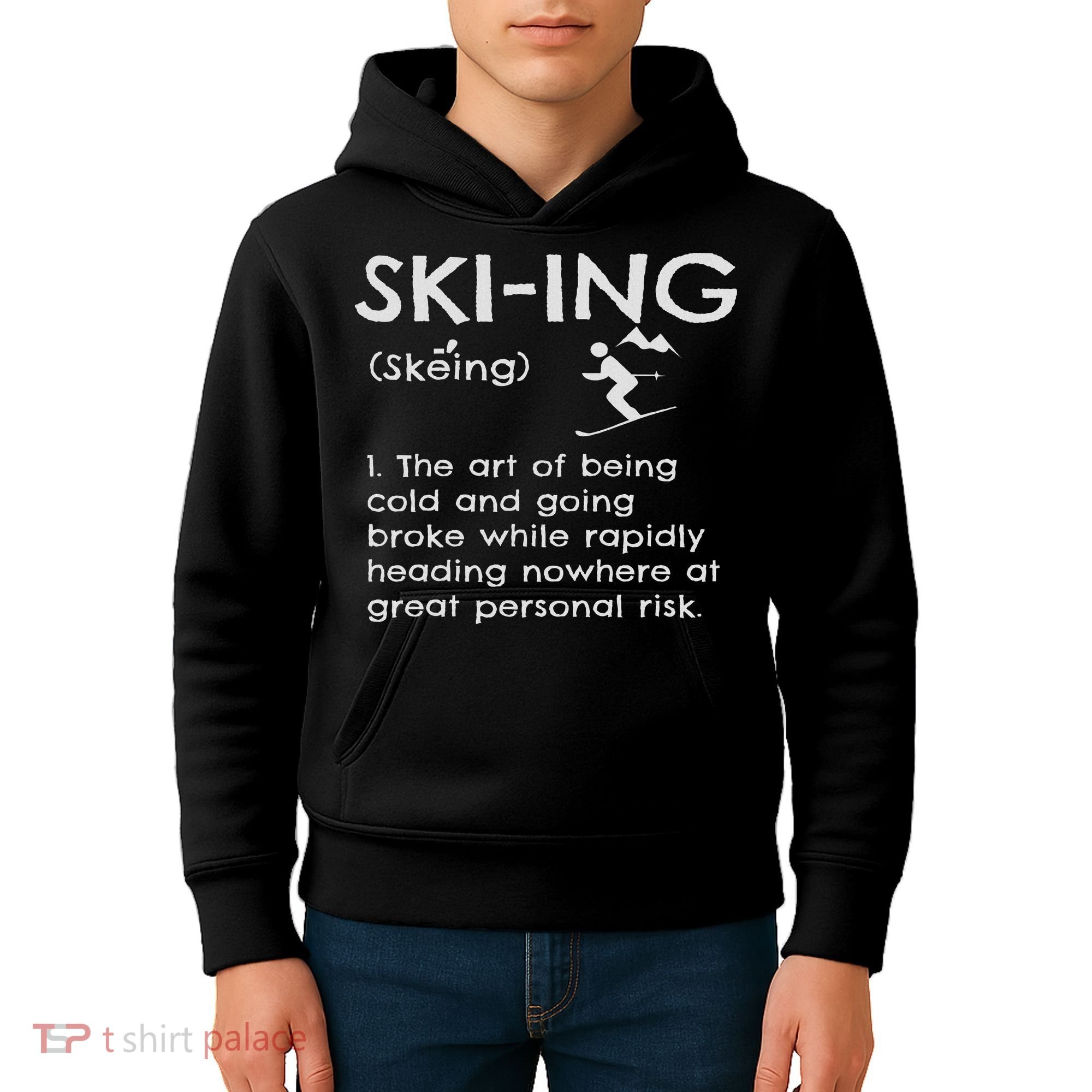 Funny Skiing Definition Ski Gift Idea For Skiers Kids Hoodie