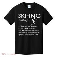 Funny Skiing Definition Ski Gift Idea For Skiers Kids T-Shirt thumb 0