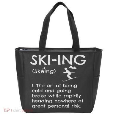 Funny Skiing Definition Ski Gift Idea For Skiers Tote Bag