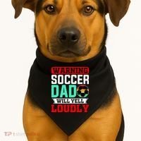 Funny Soccer Dad Will Yell Loudly USA-Made Doggie Bandana thumb 1