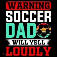 Funny Soccer Dad Will Yell Loudly Women's Hoodie thumb 2