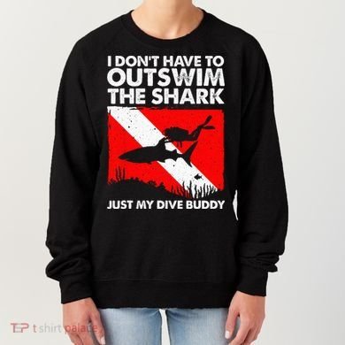 Funny Scuba Diving Design For  Shark Diving Buddy Women's Sweatshirt