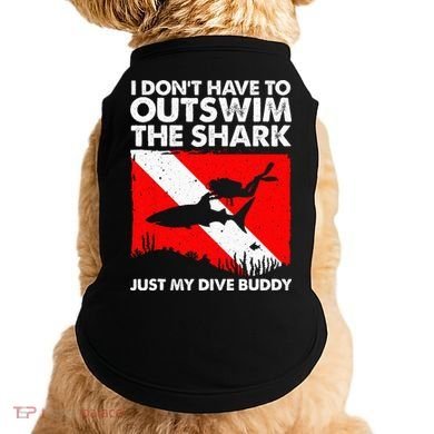 Funny Scuba Diving Design For  Shark Diving Buddy Doggie Tank
