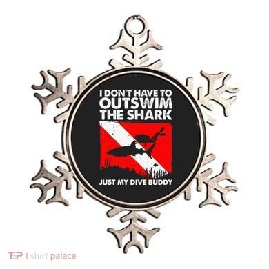 Funny Scuba Diving Design For  Shark Diving Buddy Ornament