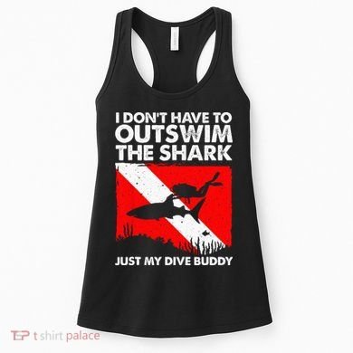 Funny Scuba Diving Design For  Shark Diving Buddy Women's Tank Top