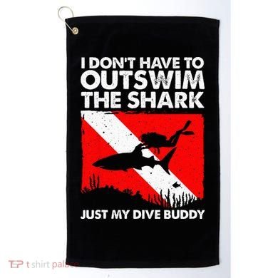 Funny Scuba Diving Design For  Shark Diving Buddy Golf Towel