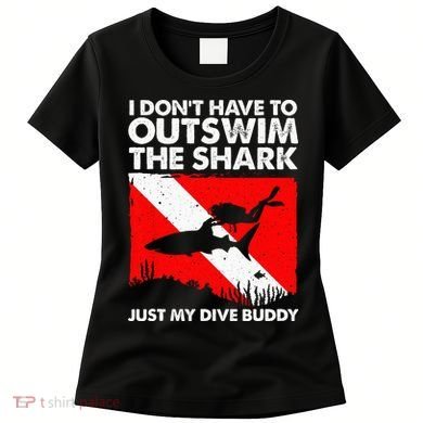 Funny Scuba Diving Design For  Shark Diving Buddy Women's T-Shirt