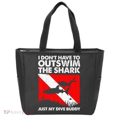 Funny Scuba Diving Design For  Shark Diving Buddy Tote Bag