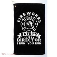 Fireworks Safety Director I Run You Run Bang Dept Patriotic Golf Towel thumb 0