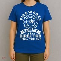 Fireworks Safety Director I Run You Run Bang Dept Patriotic T-Shirt thumb 4
