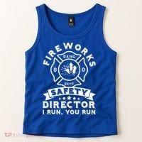 Fireworks Safety Director I Run You Run Bang Dept Patriotic Tank Top thumb 2