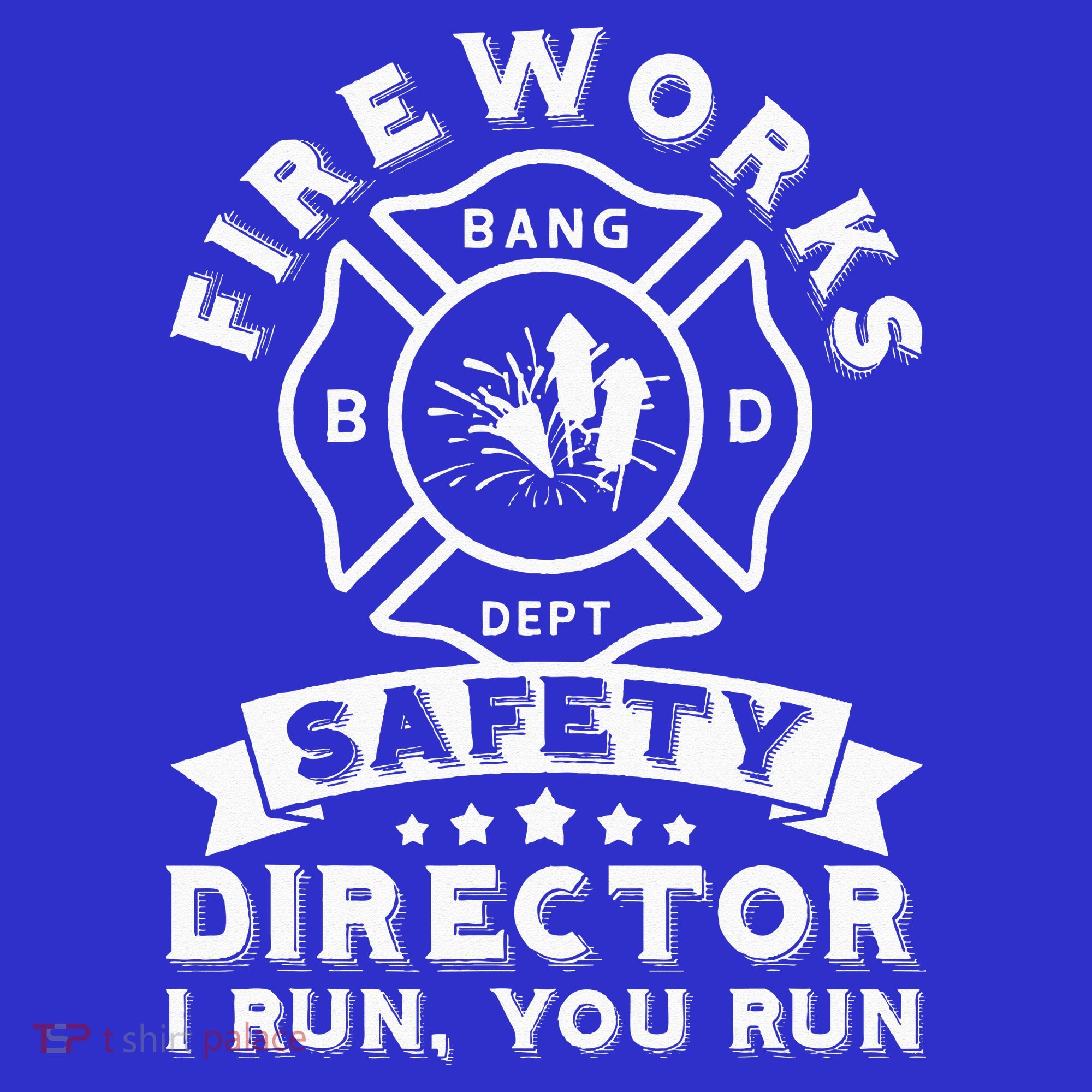 Fireworks Safety Director I Run You Run Bang Dept Patriotic Visor