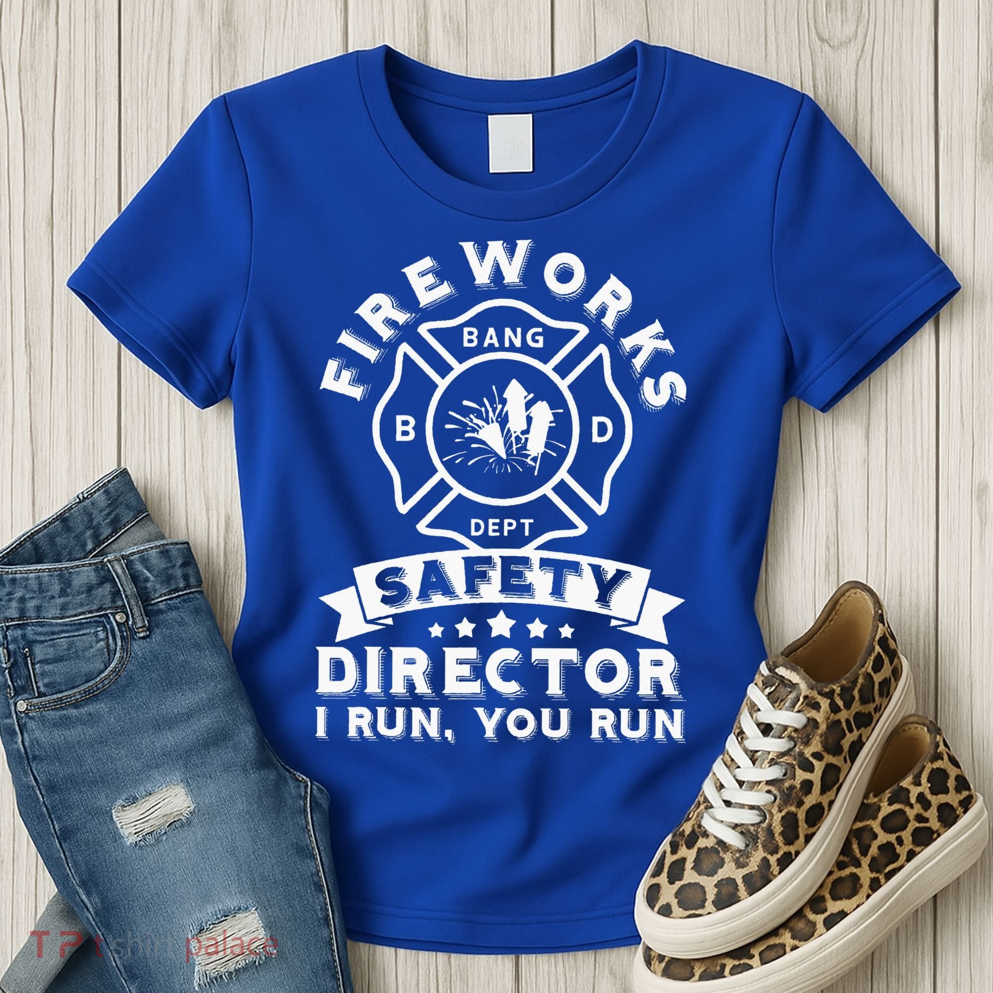 Fireworks Safety Director I Run You Run Bang Dept Patriotic Women's T-Shirt