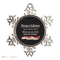 Funny Snaccident Definition Eat All The Bacon By Mistake Ornament thumb 0